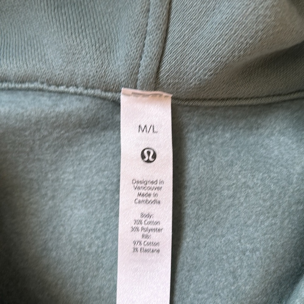 LULULEMON SCUBA OVERSIZED FULL ZIP SCUBA IN TIDEWATER TEAL SZ M/L NWT - Picture 10 of 11